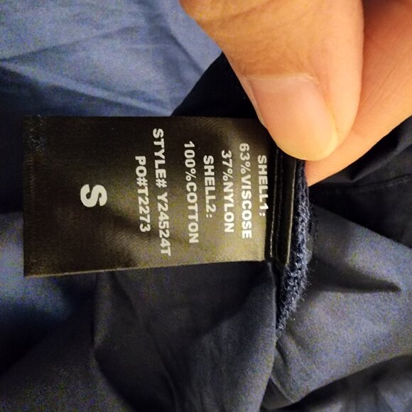 Tuckernuck Navy Mixed Media Juliette Dress Small Label coming detached - Picture 10 of 11